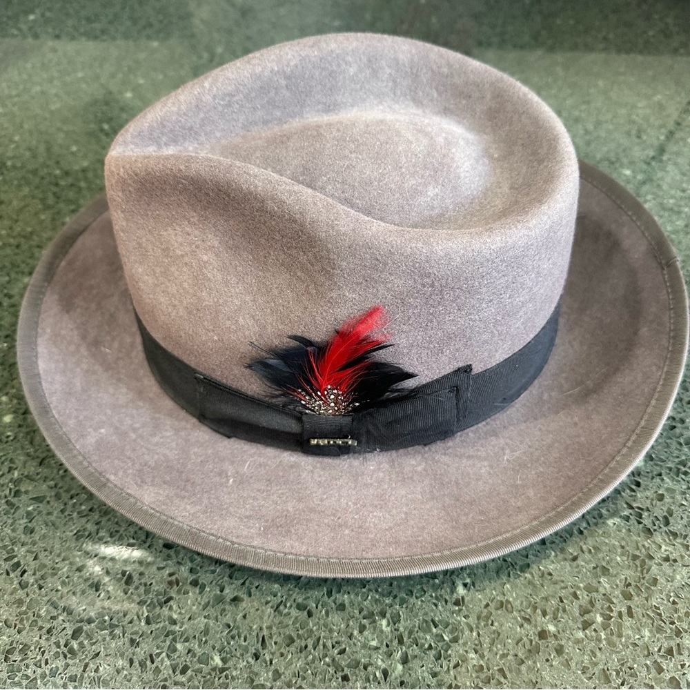 Scala Men's Classico New Yorker 100% Wool Fedora Gray Large